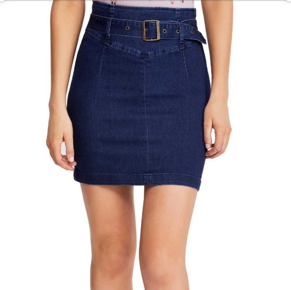 NWOT Free People Livin It Up Denim Pencil Mini …